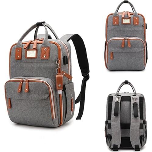 New Fashion Mummy Nappy Bag USB Brand Large Capacity Travel Knapsack Diaper Backpack Designer Nursing Women Bag For Baby Care