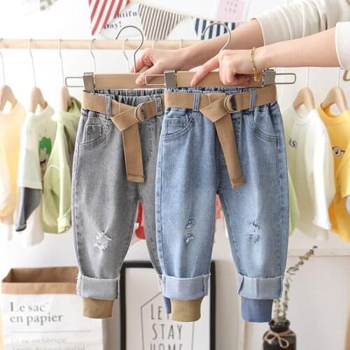 Spring boys clothes kids fashion design stretch elastic jeans for 1 2 3 5 6 T baby boys birthday denim trousers children pants