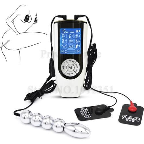 Adult Games Electro Shock Anal Plug Beads Prostate Massage Electric Massage Pad Anus Butt Plug Sex Toys For Women Men Couples