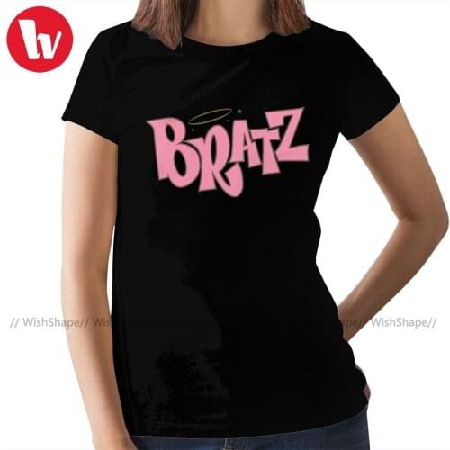 Angel T-Shirt Bratz Angelz T Shirt Purple Cotton Women tshirt Short Sleeve Graphic Funny Ladies Tee Shirt