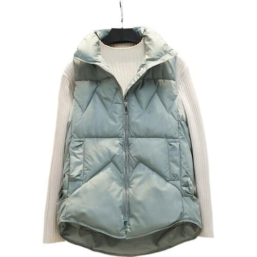 Womens 2021 Windbreaker Lightweight Body Warmer Waistcoat Female Down Vest Jacket Loose women Waistcoat Coat 4 colors