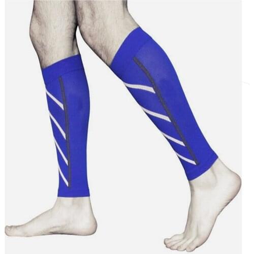 1 Pair Nylon Exercise Calf Support Graduated Socks Safety Night Running Fluorescent Leggings Socks