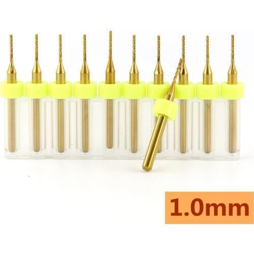 10PCS PCB Milling Cutter 1.0-2.0mm Fish Tail Milling Cutter Corn Milling Cutter Tungsten Carbide Mini End Mill Engraving CNC too