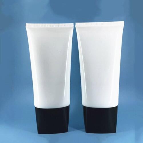150g White Plastic Squeeze Bottle Facial Cleanser Cream Lotion Shampoo Soft Tube Refillable 150ml Containers Free Shipping