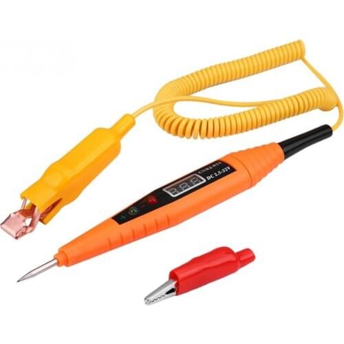 2.5-32V Car Electrical Digital Circuit Tester Pencil Diagnostic Tool Power Probe Voltage Test Pen Detector Copper LCD Screen