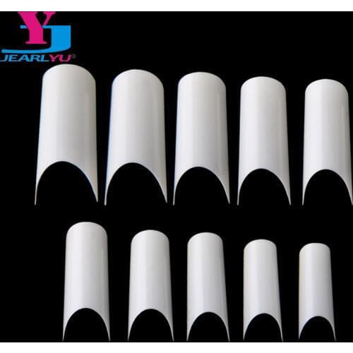 500pcs Tips Unha Fake Nails Tip C Style Nature French Full Cover Gel Acrylic Polish Professional False Nail Tips DIY Set