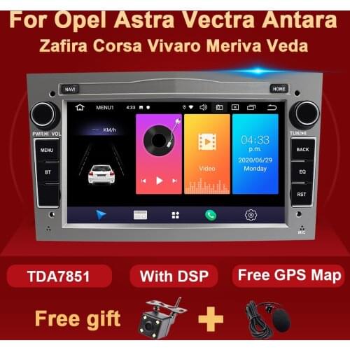7 inch Android 10 Car Radio For Opel Vauxhall Astra H G J Vectra Antara Zafira Corsa Vivaro Meriva Veda Multimedia GPS DVD NO