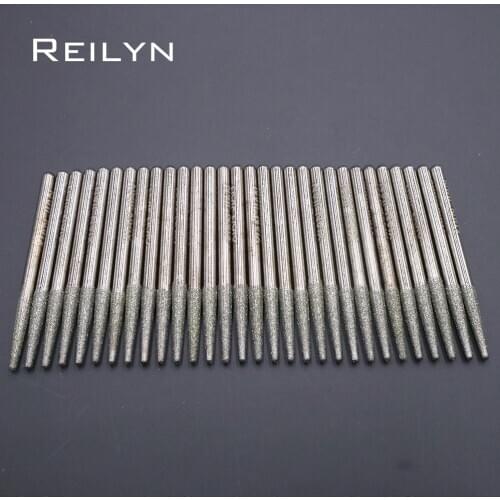 Free shipping 30pcs Grit size #150 diamond abrasive bits grinding needle manicure knife naild beautifying metal diamond grinding