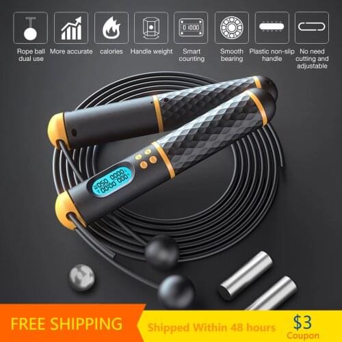 Digital Counting wireless Jump Rope Cordless Skipping Rope For Boxing Training Weight Loss Gym Home Exercise Workout