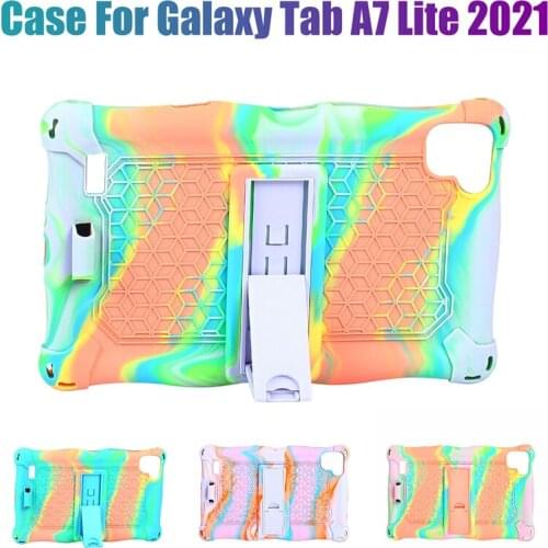 Case For Samsung Tab A7 Lite 2021 8.7 Inch T220 T225 Tablet Silicone Case Tablet Stand For Office