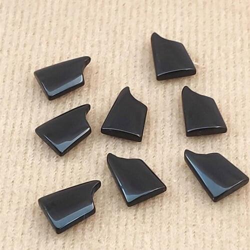 Black Agate Stone Flatback Popsicle Cabochons CABs 7x11mm 8x11mm Cabochon DIY Crafts Undrilled Stone Fashion Jewelry Making