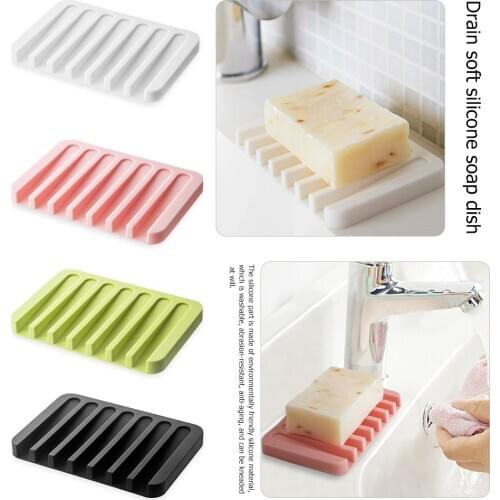 Sponge Holder PP Wheat Straw Storage Rack Drain Soap Box Tray Soapbox 1 Pcs Shower Soap Tray Tool Soap Dish Plate Holder