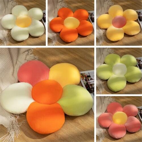 25/35/45CM Super Soft Sunflower Plush Seat Cushion Indoor Floor Stuffed Sofa Colorful Daisy Decor Pillow for Children Girl Gift