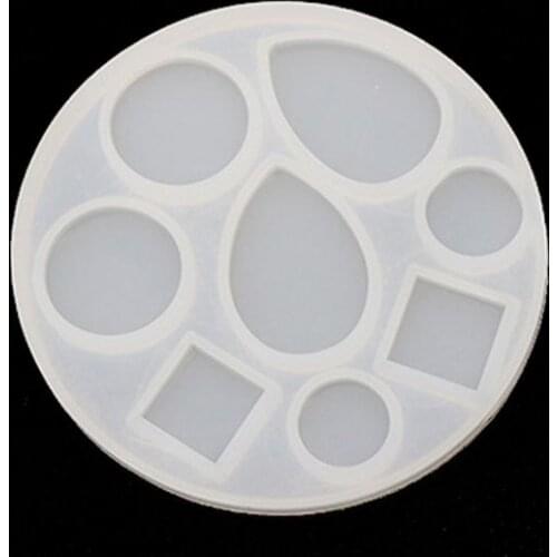 UV Resin Silicone Molds DIY Geometric Round Square Teardrop Shapes Earrings Pendant Resin Mold Jewlery Making Tools