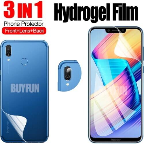 3-in-1 Hydrogel Film For Huawei Honor Play Screen Protector Camera Protective Glass For honor 9 9a 9c v30 screen Lens film