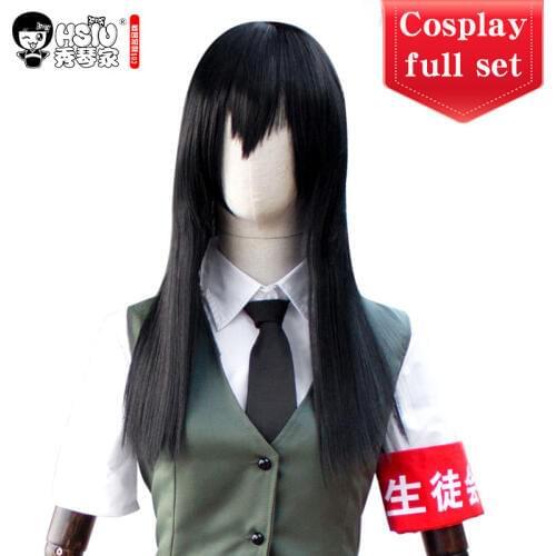 HSIU High Quality Anime Citrus Aihara Mei Cosplay Costumes Wig Set Short skirt Japanese-style student wear Halloween Costumes