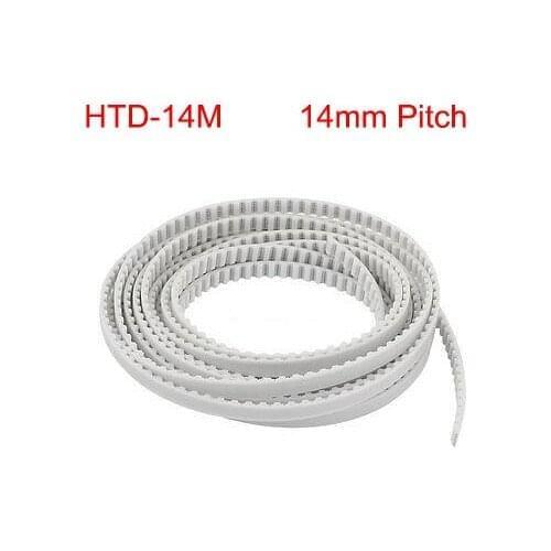 HTD 14M 65mm 70mm 75mm 80mm 100mm Width 14mm Pitch Open Loop End PU Polyurethane Steel Wire Cogged Synchronous Timing Belt