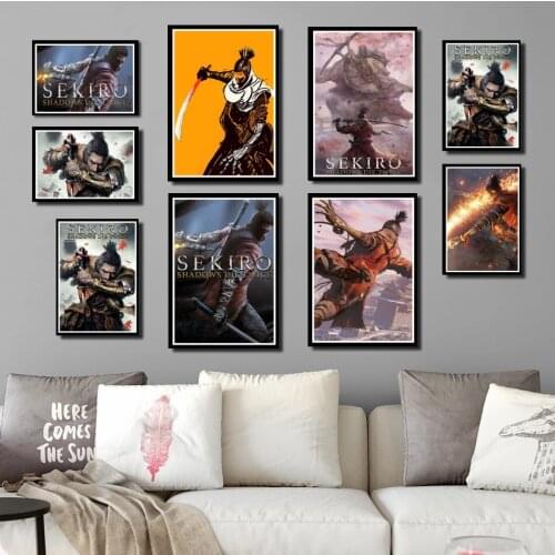 Perfect JL Sekiro Shadows Die Twice Hot Video Game Art Painting Poster Home Decor wall stickers