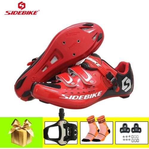 SIDEBIKE Sapatilha Ciclismo Road Bicycle Shoes Profession Self-Locking Breathable Riding Bike Outdoor Athletic Cycling Sneakers