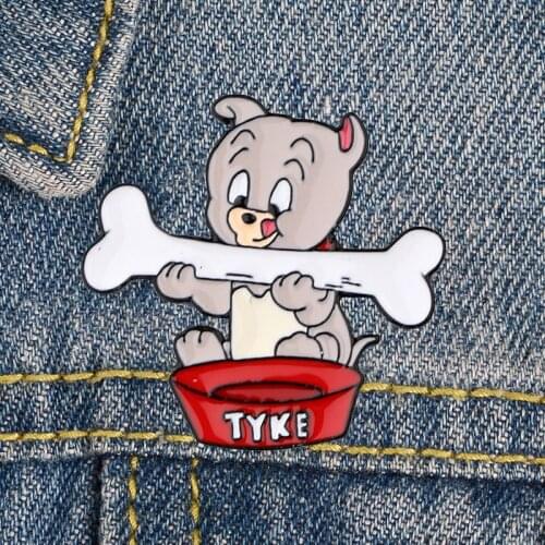 LT623 Anime Cartoon Dog Enamel Pin Brooches Bag Lapel Pin Cartoon Holiday Badge Backpack Decoration Jewelry Gift for Kids Friend