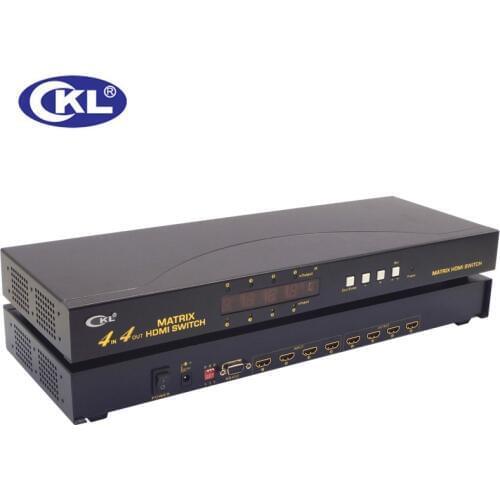 CKL-4H4 4 in 4 out HDMI Matrix Switch Splitter Rack Mount Support 1.4V 3D 1080P for PS3 PS4 for Xbox 360 PC DV DVD HDTV