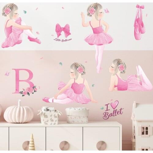 Cute Dreamcatcher Dancing Girl Ballet Shoes Girl Wallpaper Bedroom Wall Decoration Wall Sticker