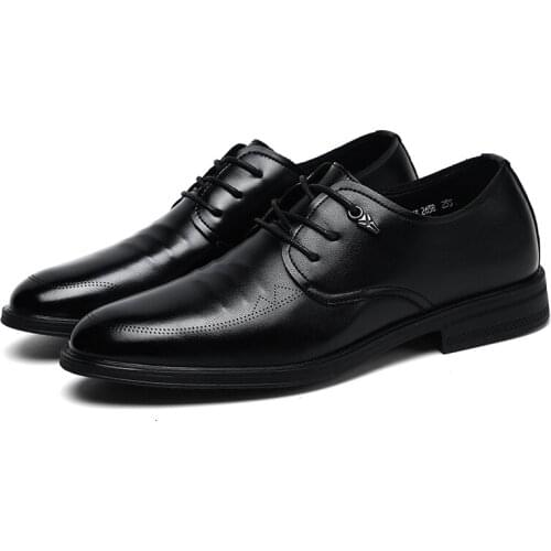 Mens Black Wedding Formal Shoes Hot Style Mens Casual Business Leather Shoes Trends Formal Work Shoes Zapatos De Hombre