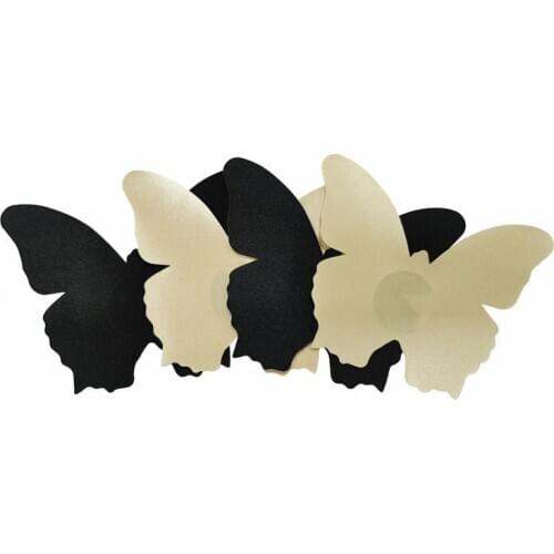 Women butterfly shape sexy disposable self adhesive nipples tops chest stickers nipple protect cover Breast Patch Invisible bra