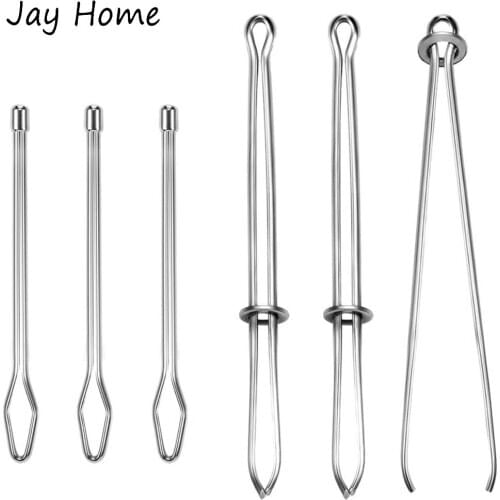 2Pcs Easy Pull Bodkin Drawstring Threader Tweezer Metal Bodkin Ribbon Weaving Tools DIY Elastic Band Threader Sewing Accessories