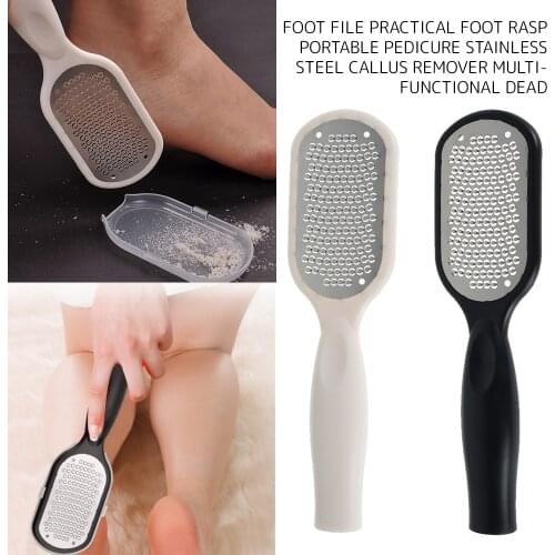 Stainless Steel Foot File Scraper Grater Pedicure Rasp Callus Dead Skin Remover Tool Multi-functional Callus File Nail Care Tool