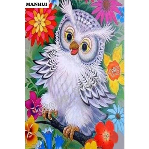 Full Square Diamond 5D DIY Diamond Painting Cute owl Embroidery Cross Stitch Rhinestone Mosaic Painting Home Decor BFC253