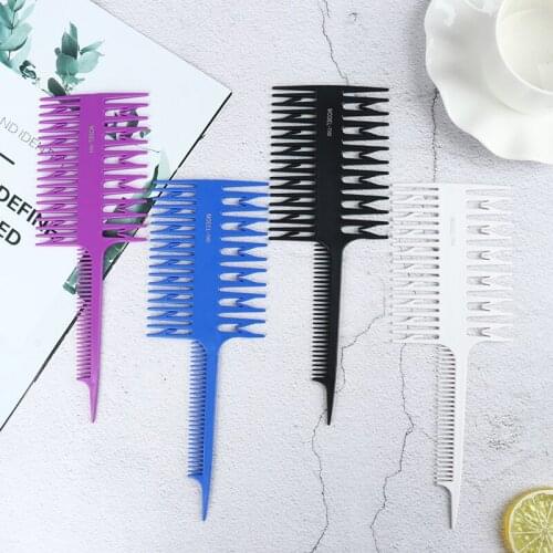 1PC Profession Dyeing Comb Weave Comb Tail Pro-hair Highlighting Comb Weaving Cutting Combs Hair Brush for Hairdressing Salon