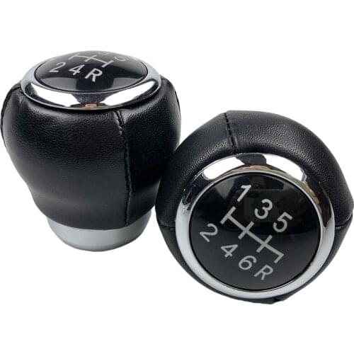 5/6 Speed Black Leather Gearbox Shift Knob Lever Shifter Stick Head For Legacy Subaru Forester Outback Impreza STI WRX 2009-2018