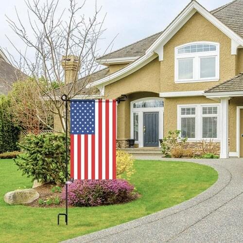 Flag Stand Sturdy Construction Anti-deform Iron Garden Flag Stand Bracket for Yard Garden Windproof Flag Poles Stand