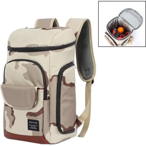 Camping Picnic Backpack Large Outdoor Beach Portable Fridge Tableware Lunch Storage Box Travel Work Food Door Cooler Thermal Bag