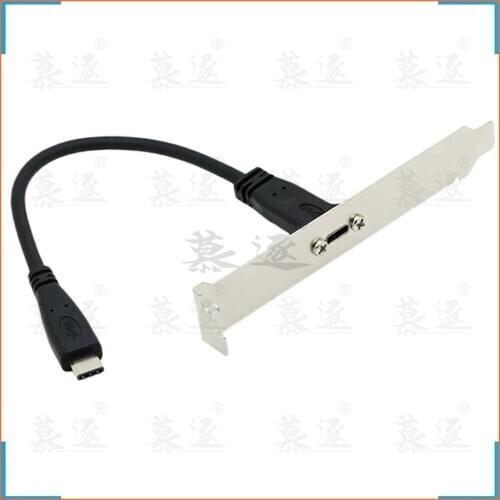 USB-C USB 3.1 Type C type-c Male to Female Extension Data Cable with Panel Mount Screw Hole 0.2M