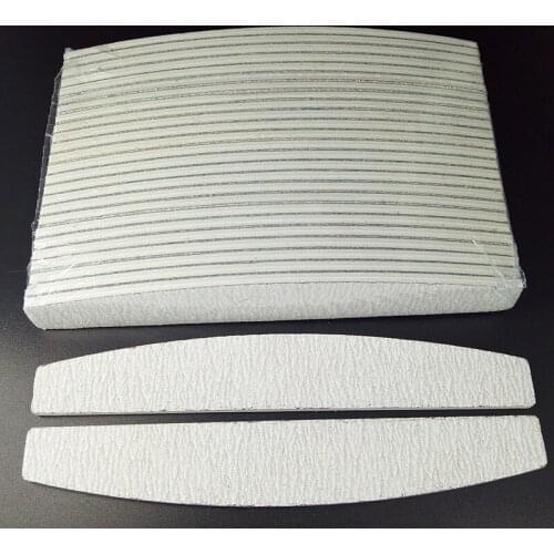 High quality 25Pcs Pro. 80/100 Gray Nail Buffer Boat Sandpaper Nail Files Double Sided Thick Stick Art Manicure Pedicure