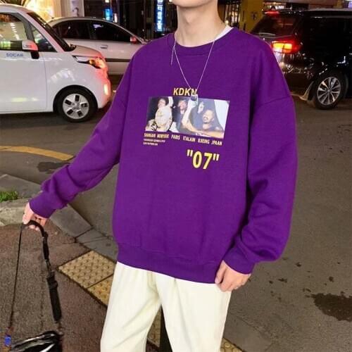 Japan Style fashion Harajuku style Long Sleeve Men casual Tops High Street Harajuku Sweatshirt Male Cool Black White Tee