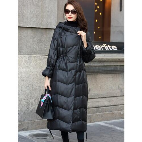 Jacket Leather Genuine Womens Down Jacket 2020 Winter Jacket Women 100% Sheepskin Coat Female Korean Long Coats MY3789 s