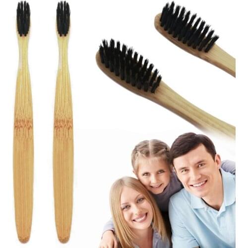 Natural Toothbrush Environmental Protection Teeth Whitening Bamboo Handle Soft Fur Toothbrush Soft-bristle oral care Oral Hygien