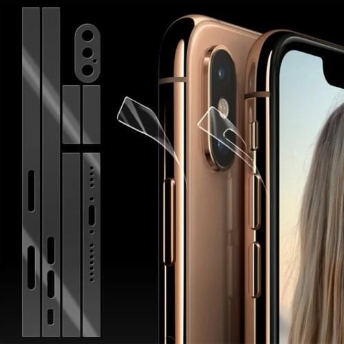2PCS Ultra-thin Transparent Sticker For iPhone 12 11 Pro Max Border Side film Sticker For iPhone SE2020 8 Plus XS XR Frame Film
