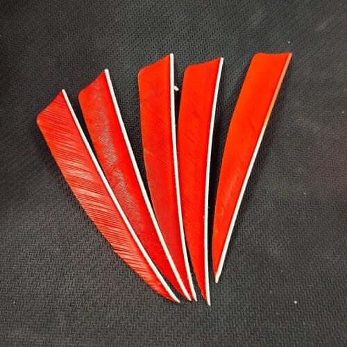 50Pcs Hunting Archery Arrow Feather Fletching 4Inch Shield Turkey Feathers DIY Archery Accessories For Any Wooden Carbon Arrow S