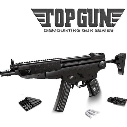 597Pcs Arms Heckler & Koch MP5 Submachine Guns Model Building Blocks Brinquedo Classic Bricks Educational Toys for Children