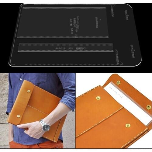 Acrylic type drawing template manual leather drawing，diy leather office file package envelope package pattern design pattern