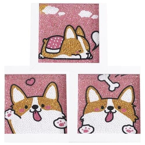 Special Shaped Round Crystal Drill 5D DIY Diamond Painting Diamond Embroidery Dog Rhinestones For Kids Gift Home Decor