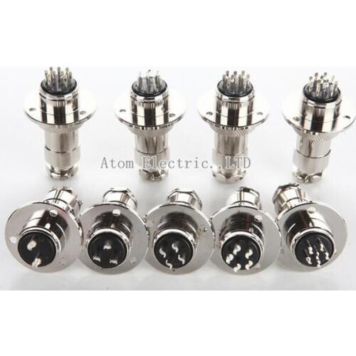 Aviation plug and socket GX20 DF20 M19 flange 2pin to 8pin Circular plate