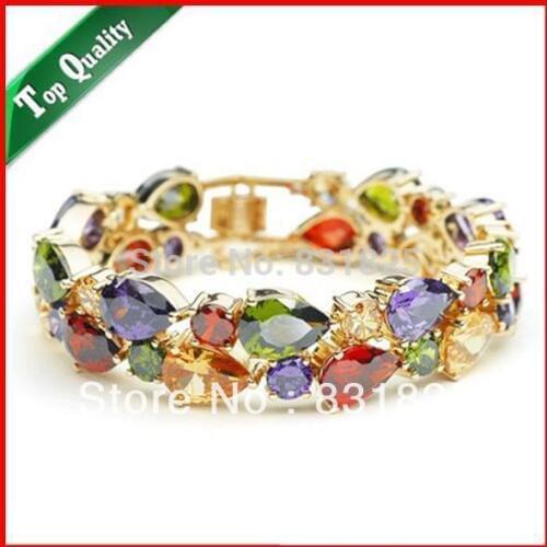 Free shipping Luxurious Crystal Bracelet Champagne Fashion Jewelry Wholesale