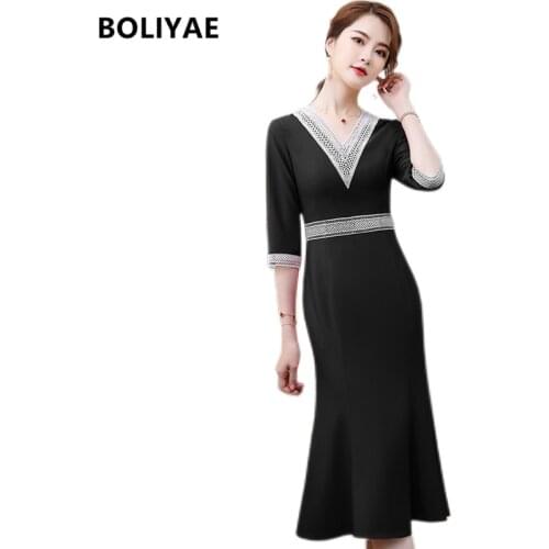 Платья для полных BOLIYAE China At AliExpress