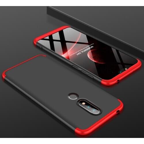 For Nokia 6.1 Plus NokiaX6 2018 Case 360 Degree Full Cover Protected Matte Hard Phone Case for Nokia 6.1 Plus Nokia6.1plus X6