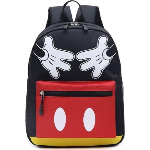 Disney New Cute Unisex Mickey Prints Backpack Minnie children School Bags Boys and Girls Cartoon Shaped schoolbag baby kids bag